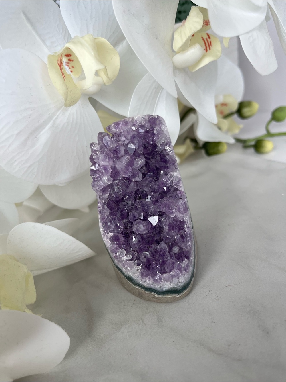 Amethyst Druzy Geode – 3" Free-Standing Desk Specimen